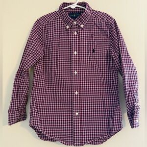 Ralph Lauren Boys Plaid Shirt. Size 7.